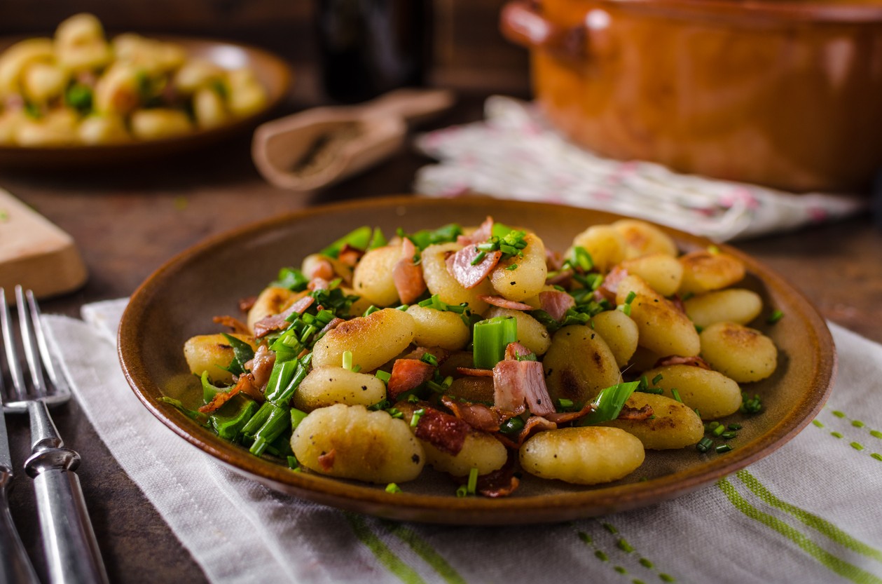 Ricetta Gnocchi con pancetta e scalogno Agrodolce