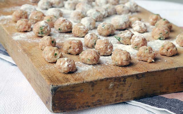 Le polpette del timballo di maccheroni