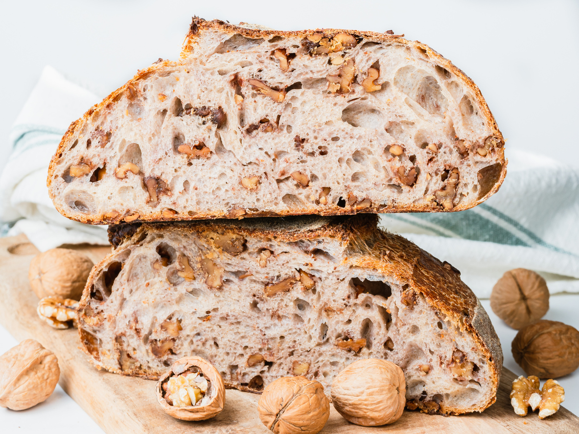 pane senza glutine con noci