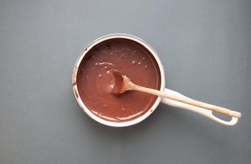La salsa al cioccolato del profitteroles