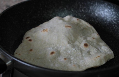 Il chapati in cottura