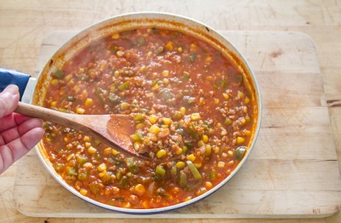 La preparazione dei tacos