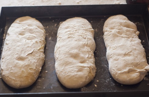 La preparazione della ciabatta