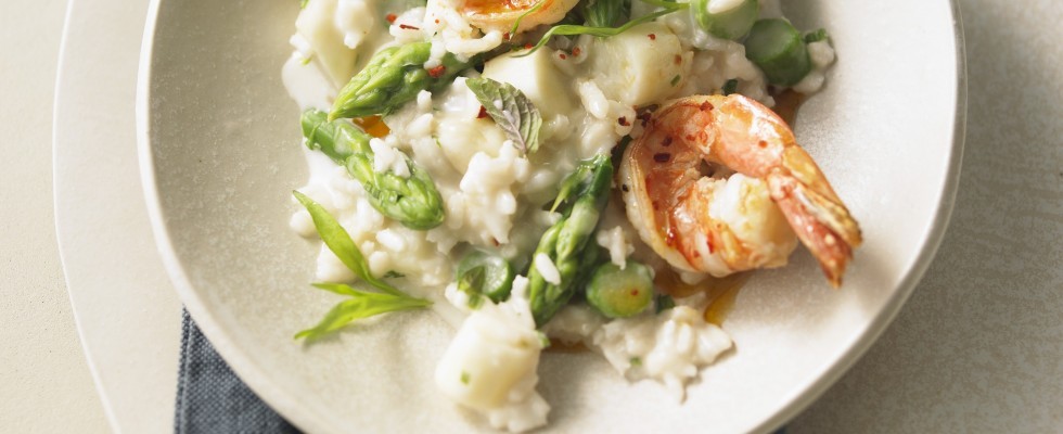 Risotto Asparagi E Gamberetti Agrodolce