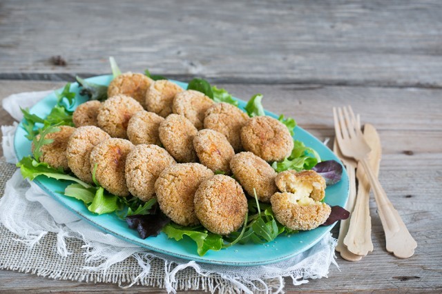 Polpette di cavolfiore still life