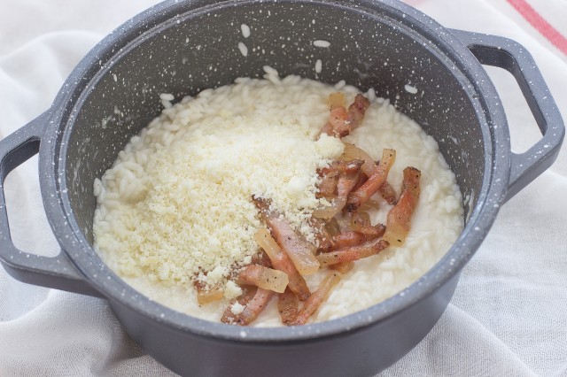 Step 2 risotto alla carbonara