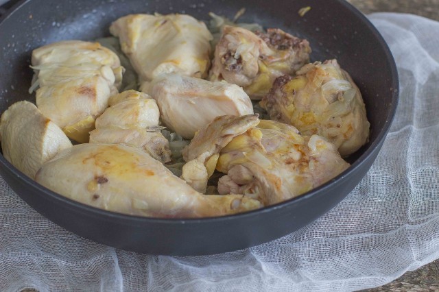 Step 1 pollo in fricassea