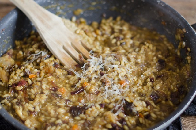 risotto integrale radicchio e zafferano-4