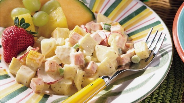 insalata di patate prosciutto e formaggio