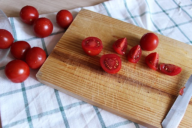 Torta salata pomodorini e spinaci FOTO2