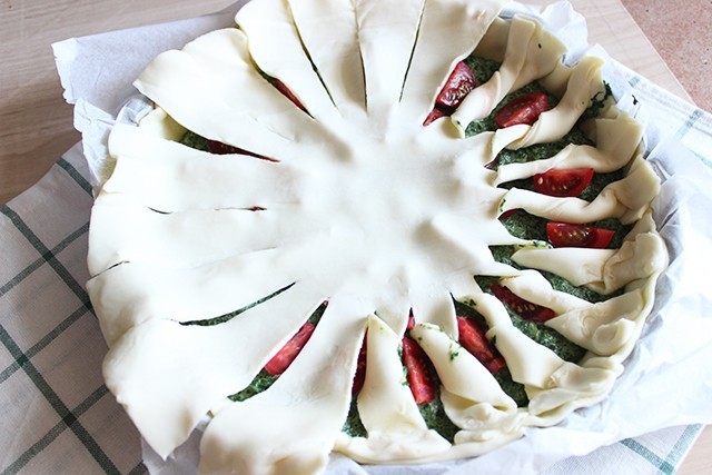 Torta salata pomodorini e spinaci FOTO5