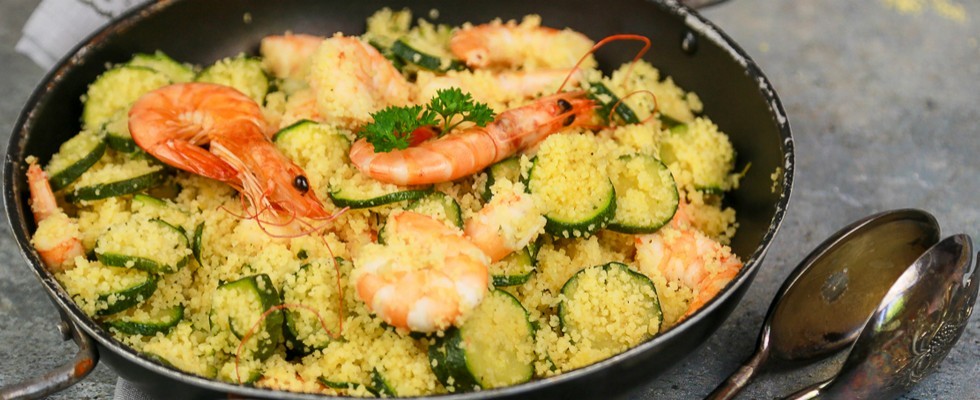 Cous Cous Gamberi E Zucchine Piatto Freddo O Caldo Agrodolce