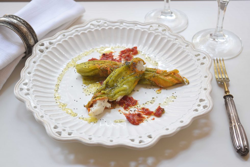 Ricetta Filetti di spigola in fiori di zucca con bimby ...