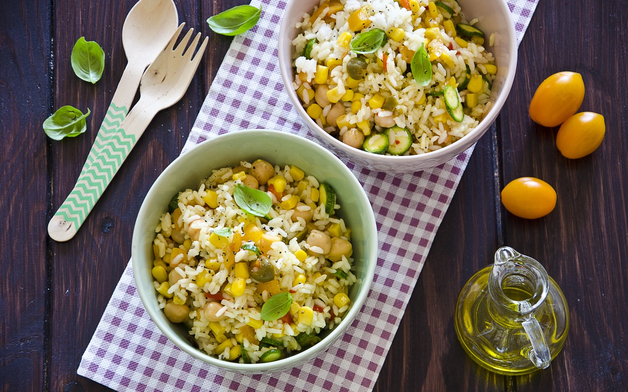 Ricetta Insalata di riso ceci e verdure: per il pin nic ...