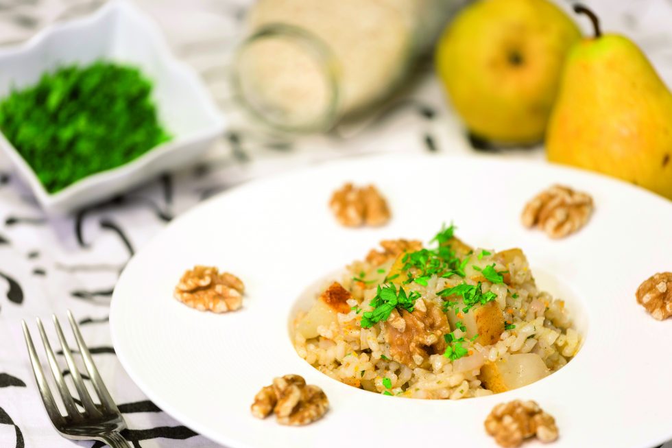 Ricetta Risotto Pere E Noci Per Pranzo Agrodolce