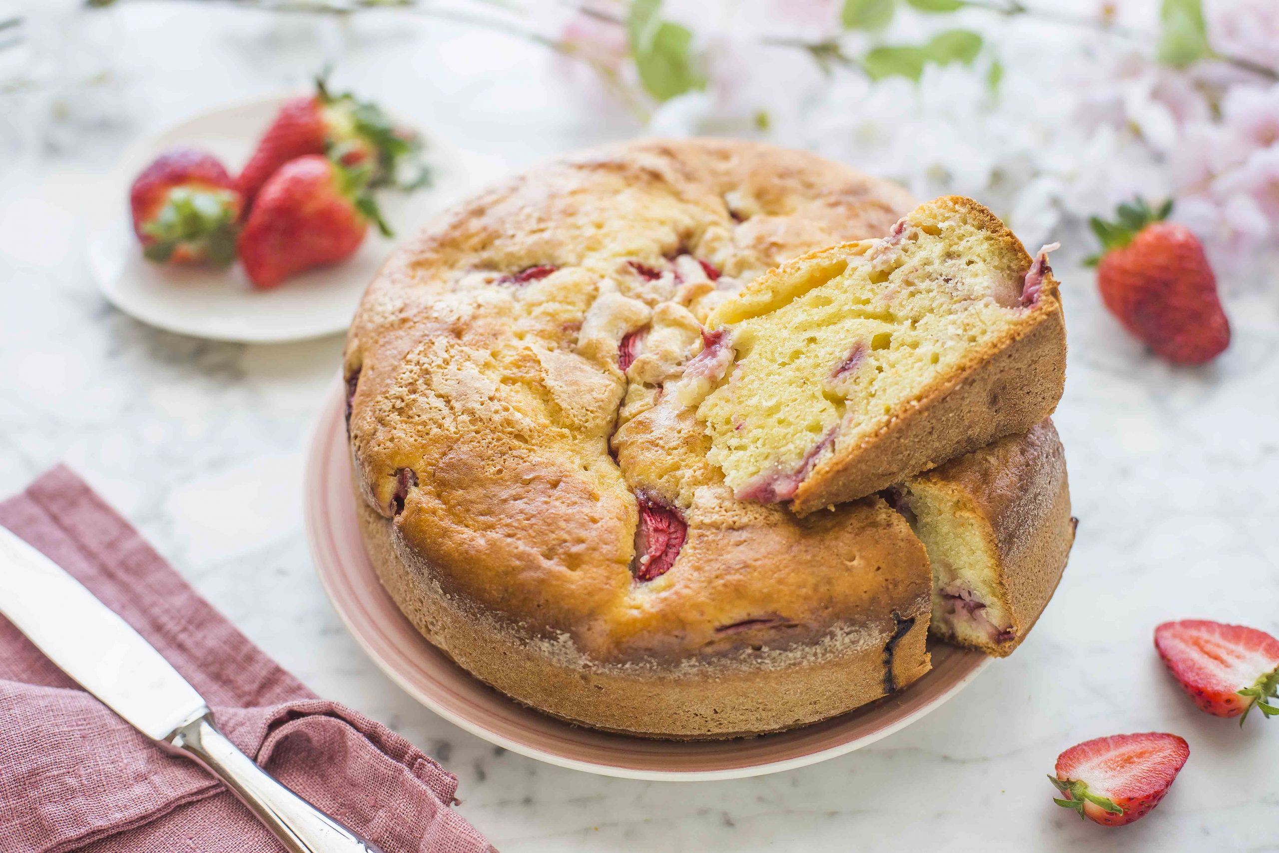 Torta mascarpone e fragole