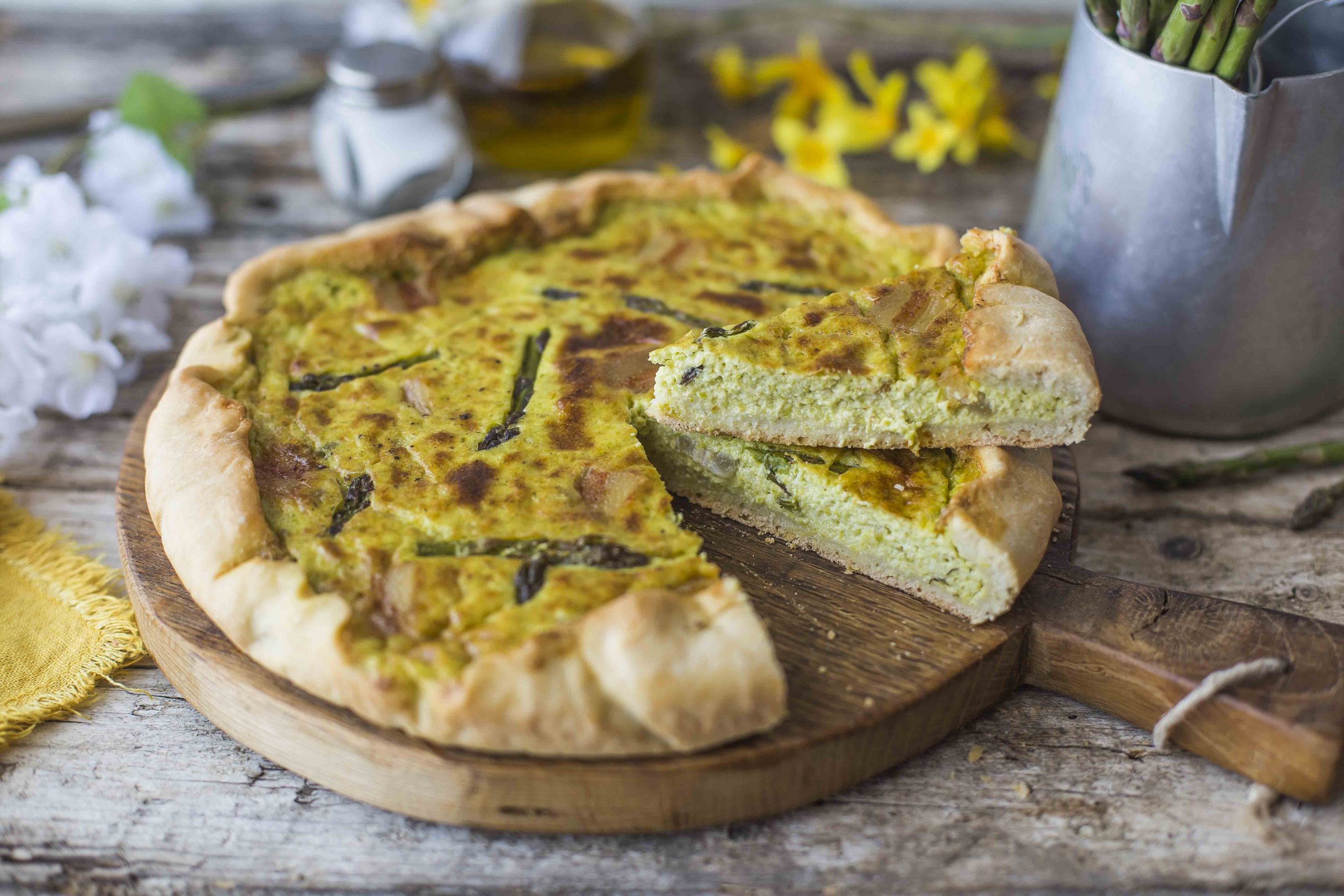 Torta salata asparagi e pancetta