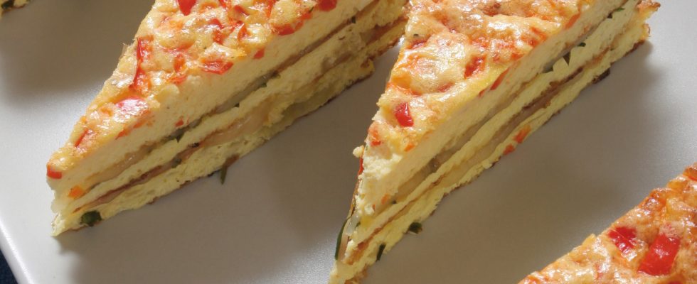 Ricetta Torta di omelette con zucchine e pomodori al bimby ...