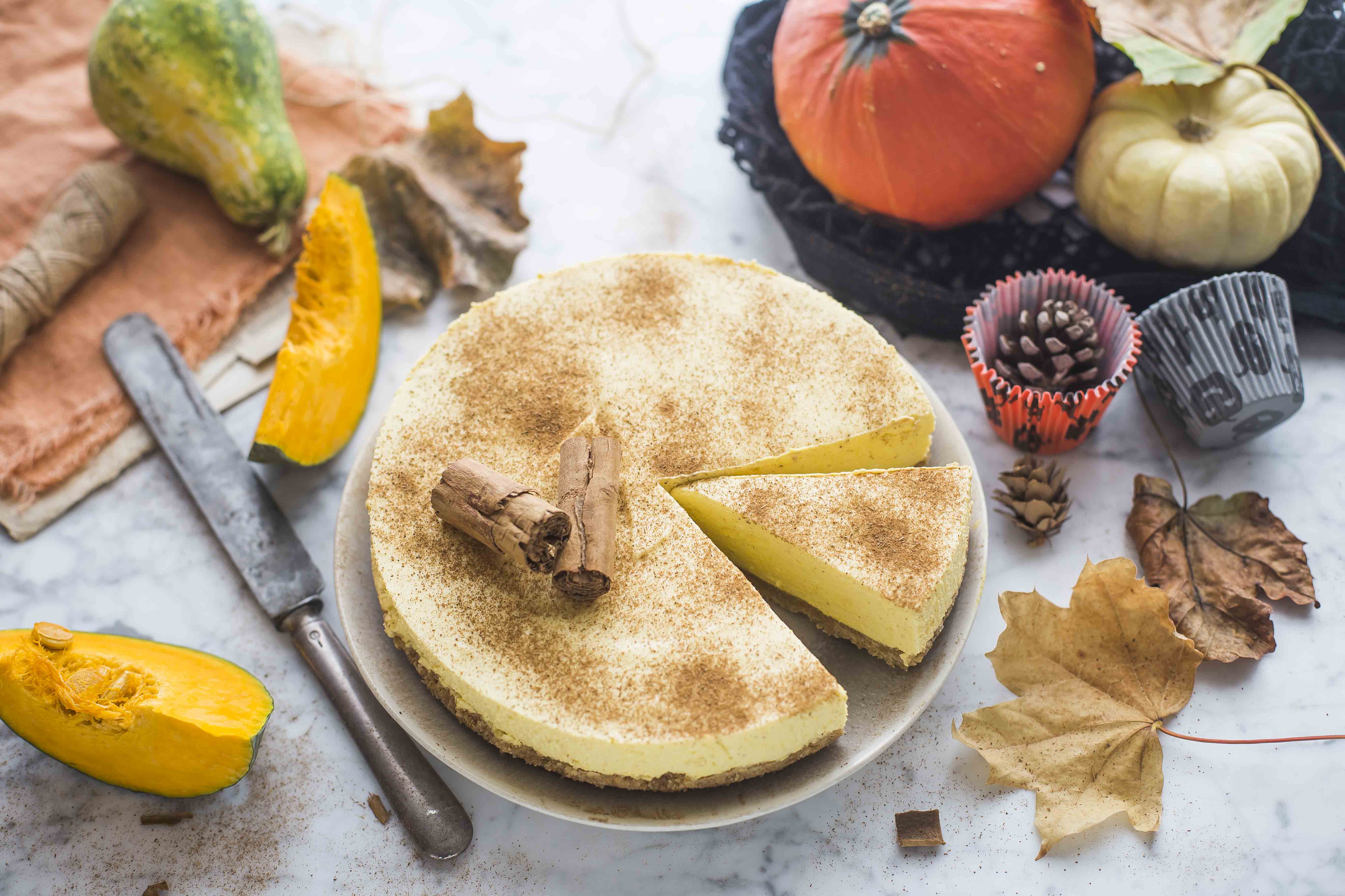 dolci di Halloween cheesecake alla zucca