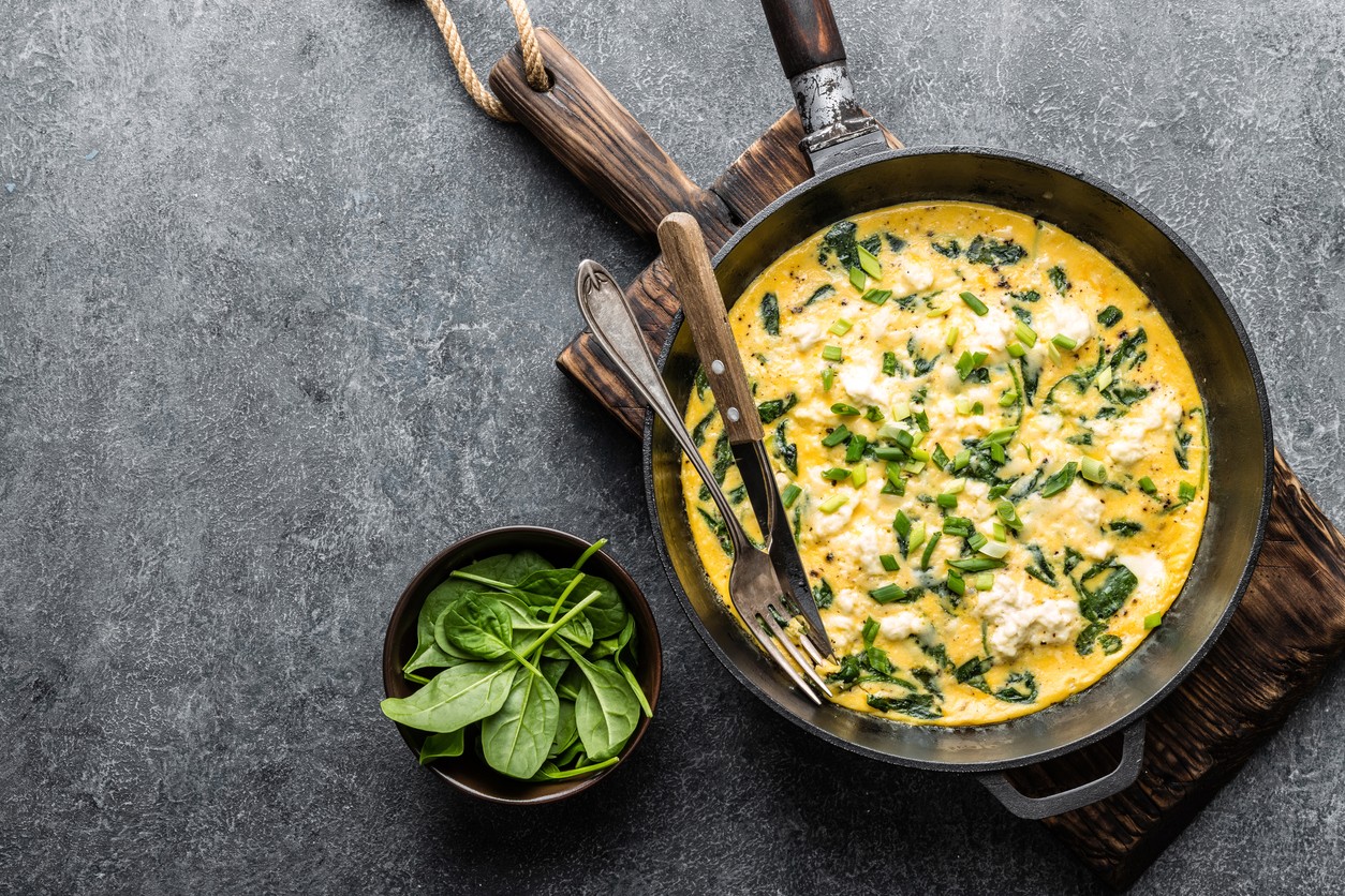 Frittata ricotta e spinaci