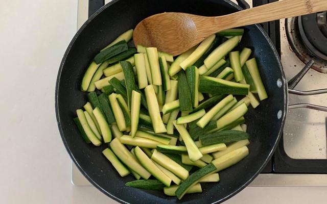 zucchine padella