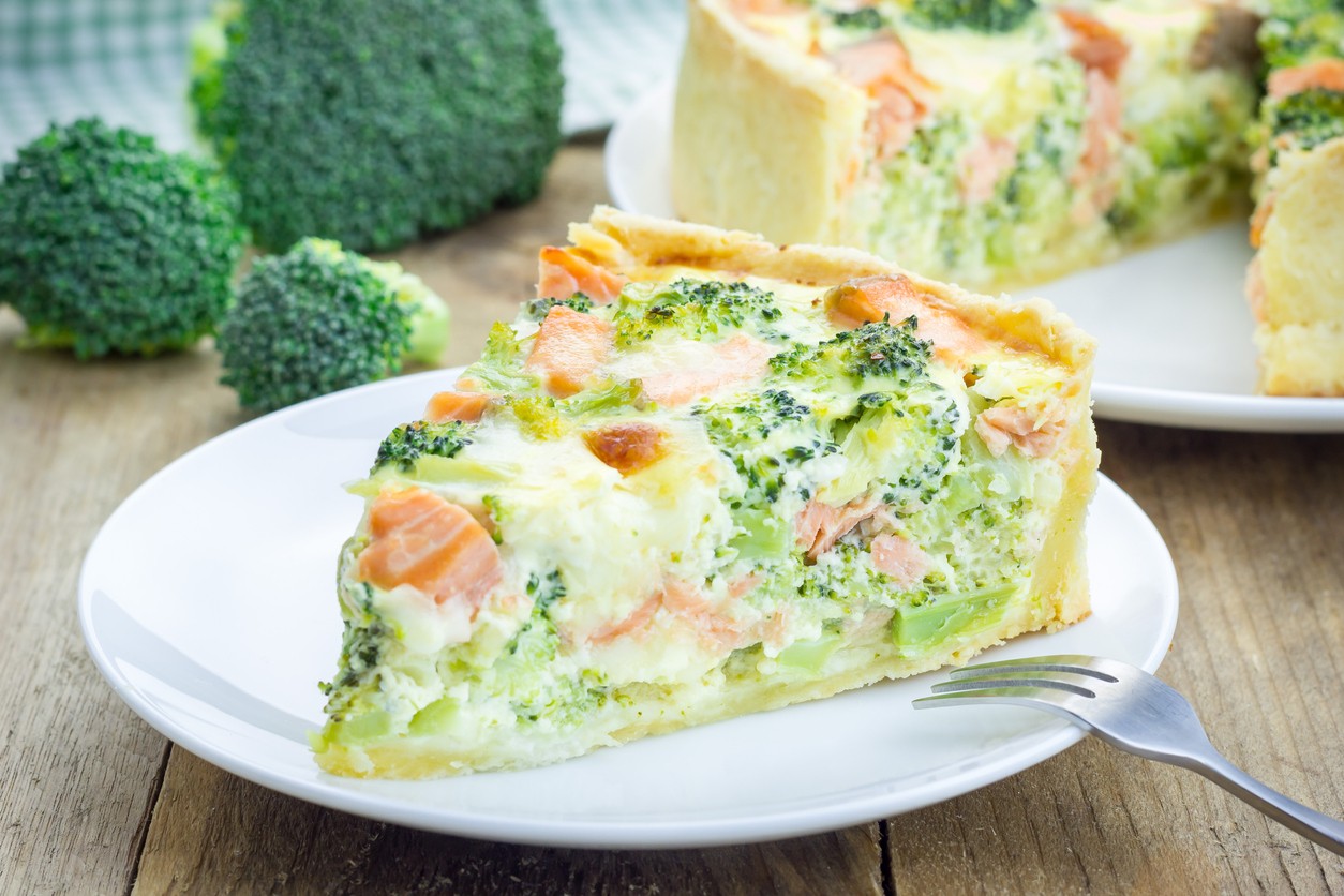 Torta salmone e broccoli