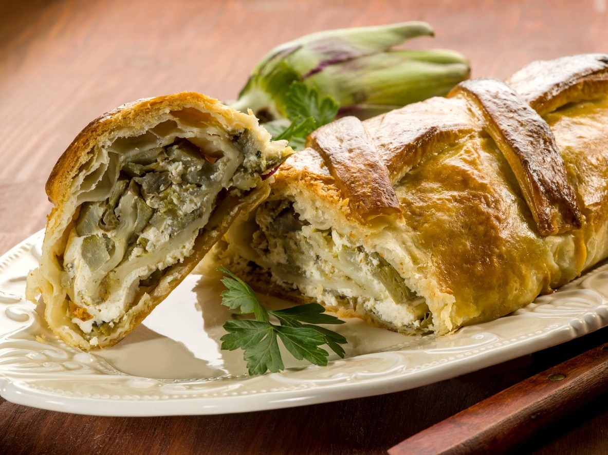 Strudel di carciofi