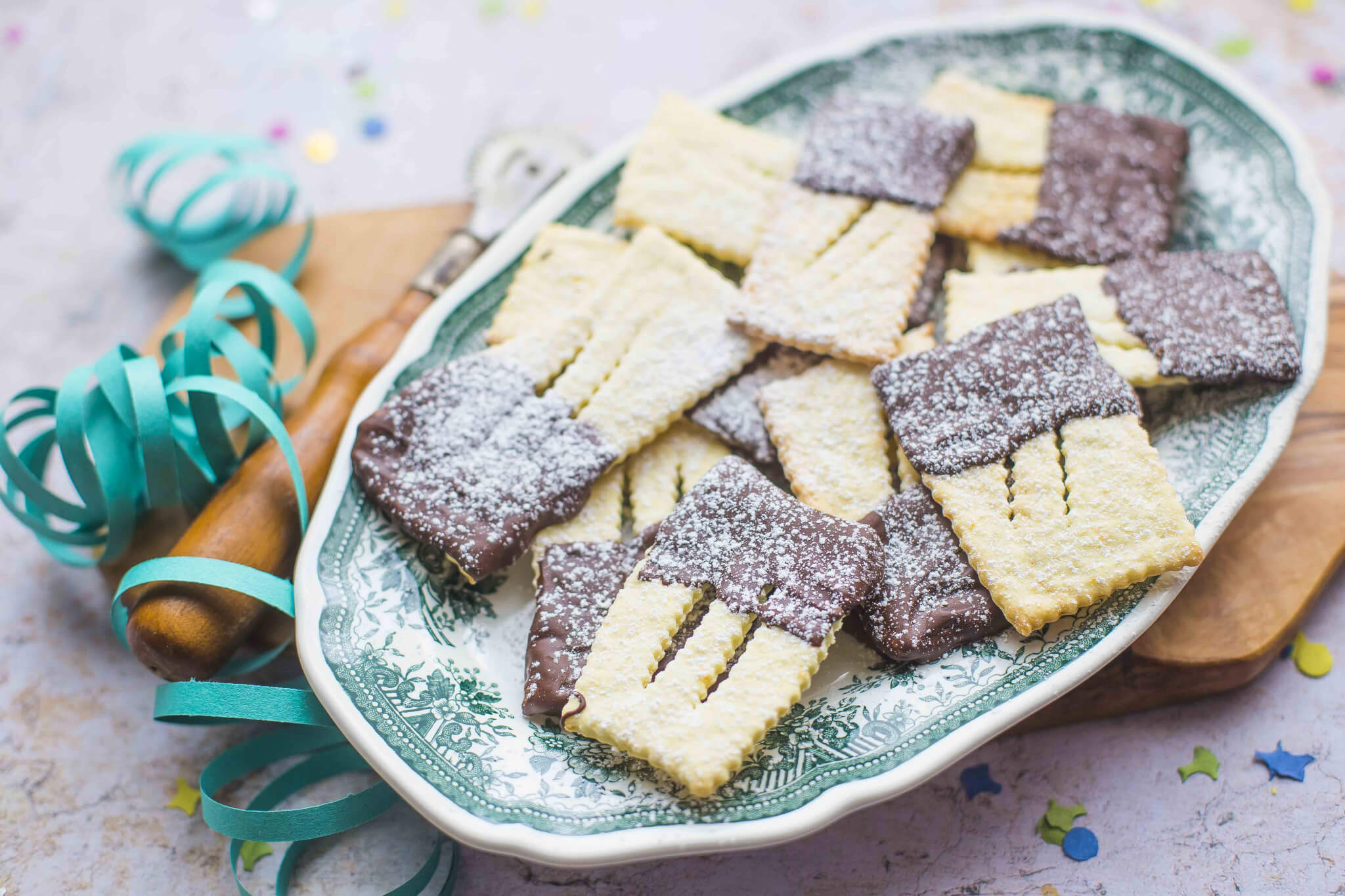 Chiacchiere al cioccolato