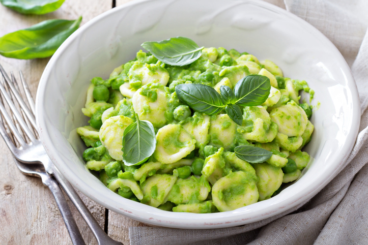 Orecchiette alla crema di piselli