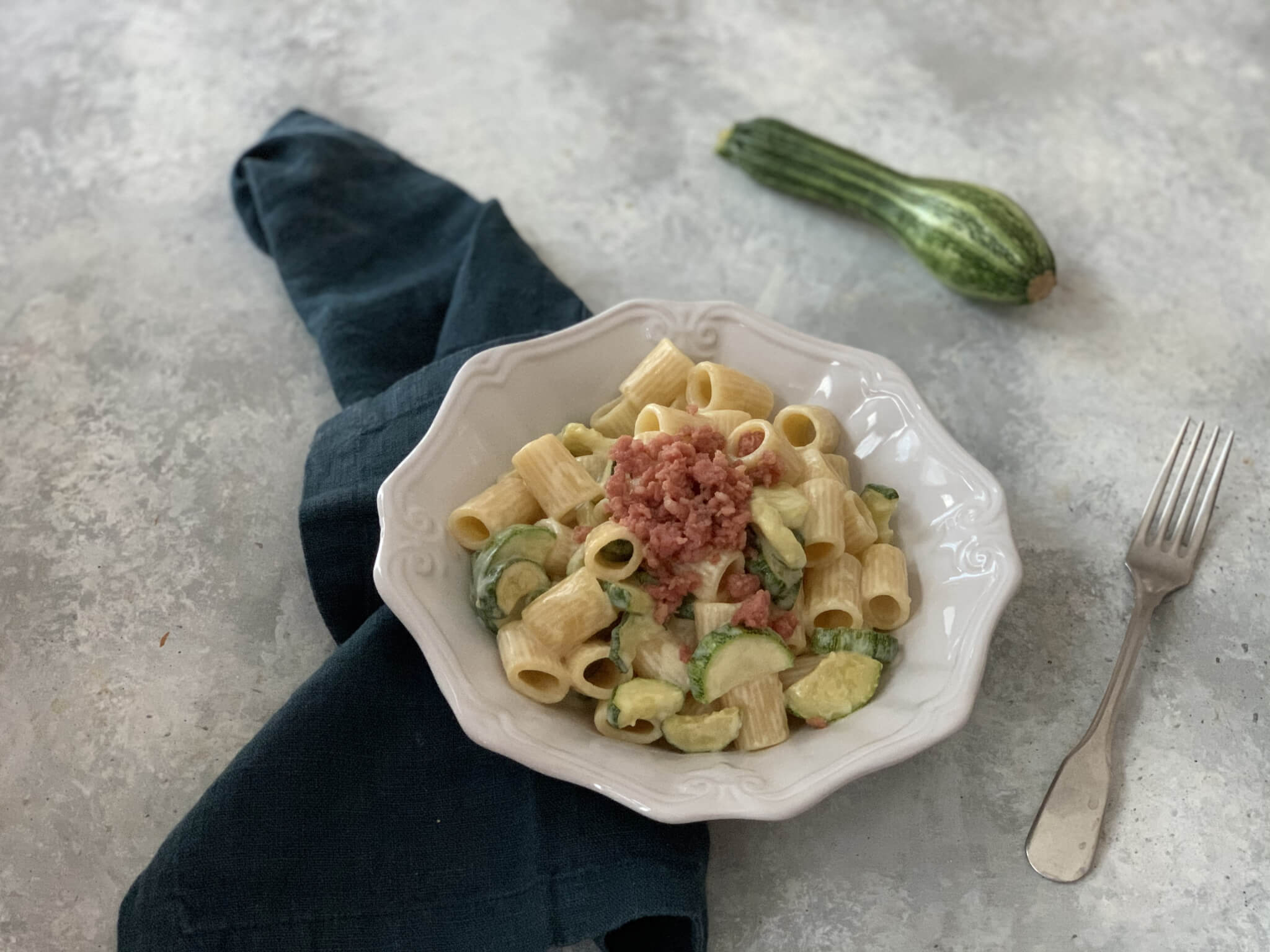 Pasta panna e zucchine finita