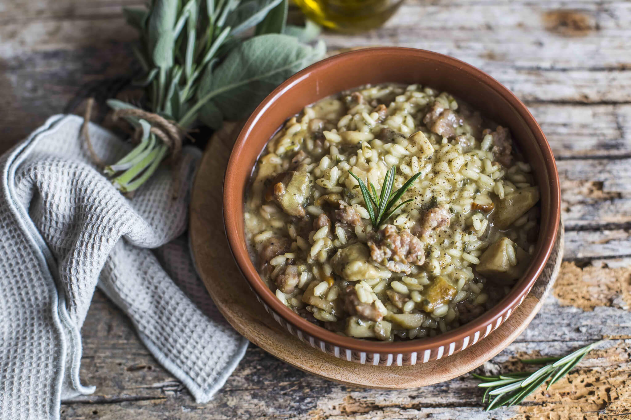 Risotto con porcini e salsiccia Ricetta- Agrodolce