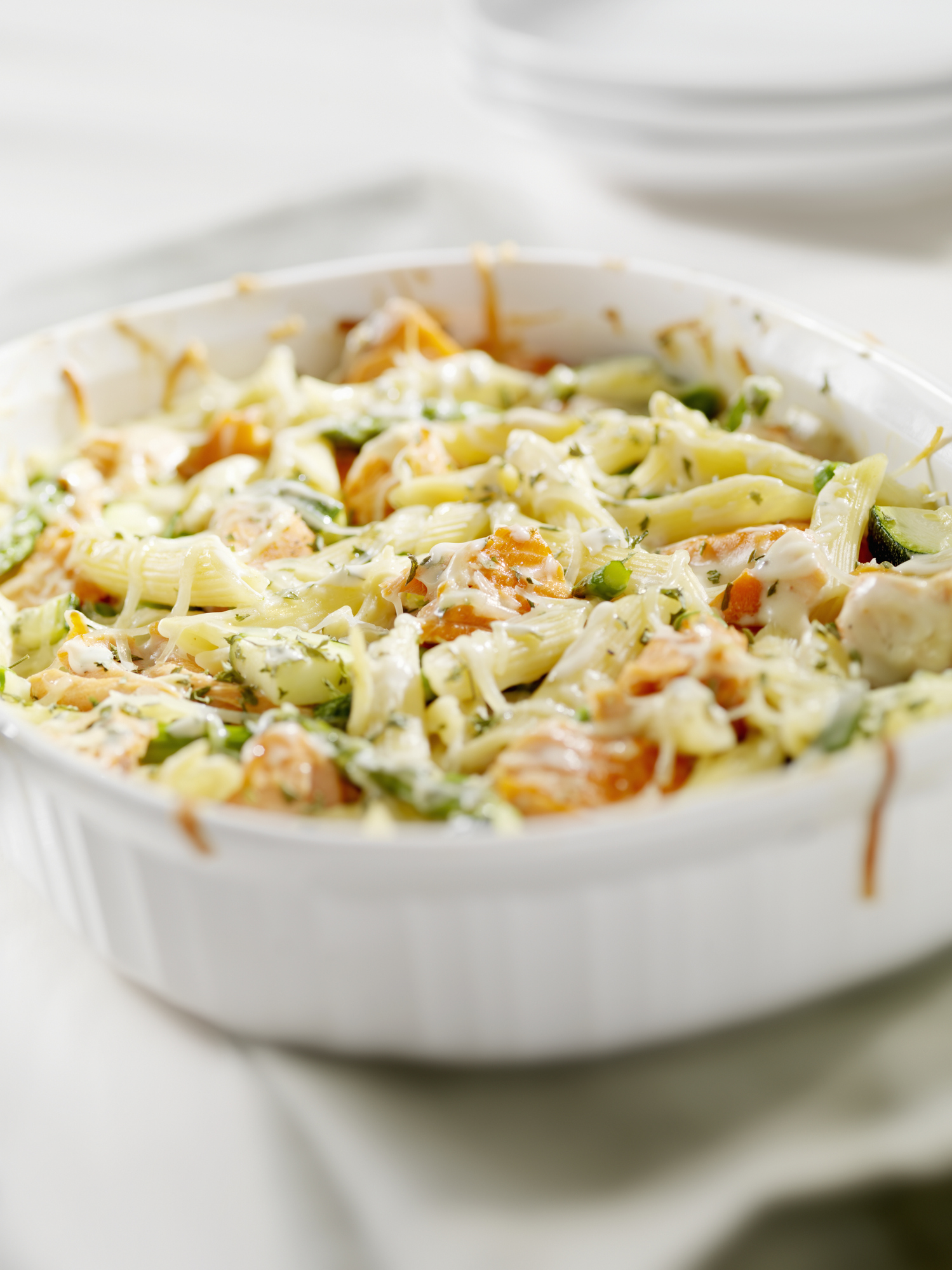 Pasta al forno con salmone e mozzarella