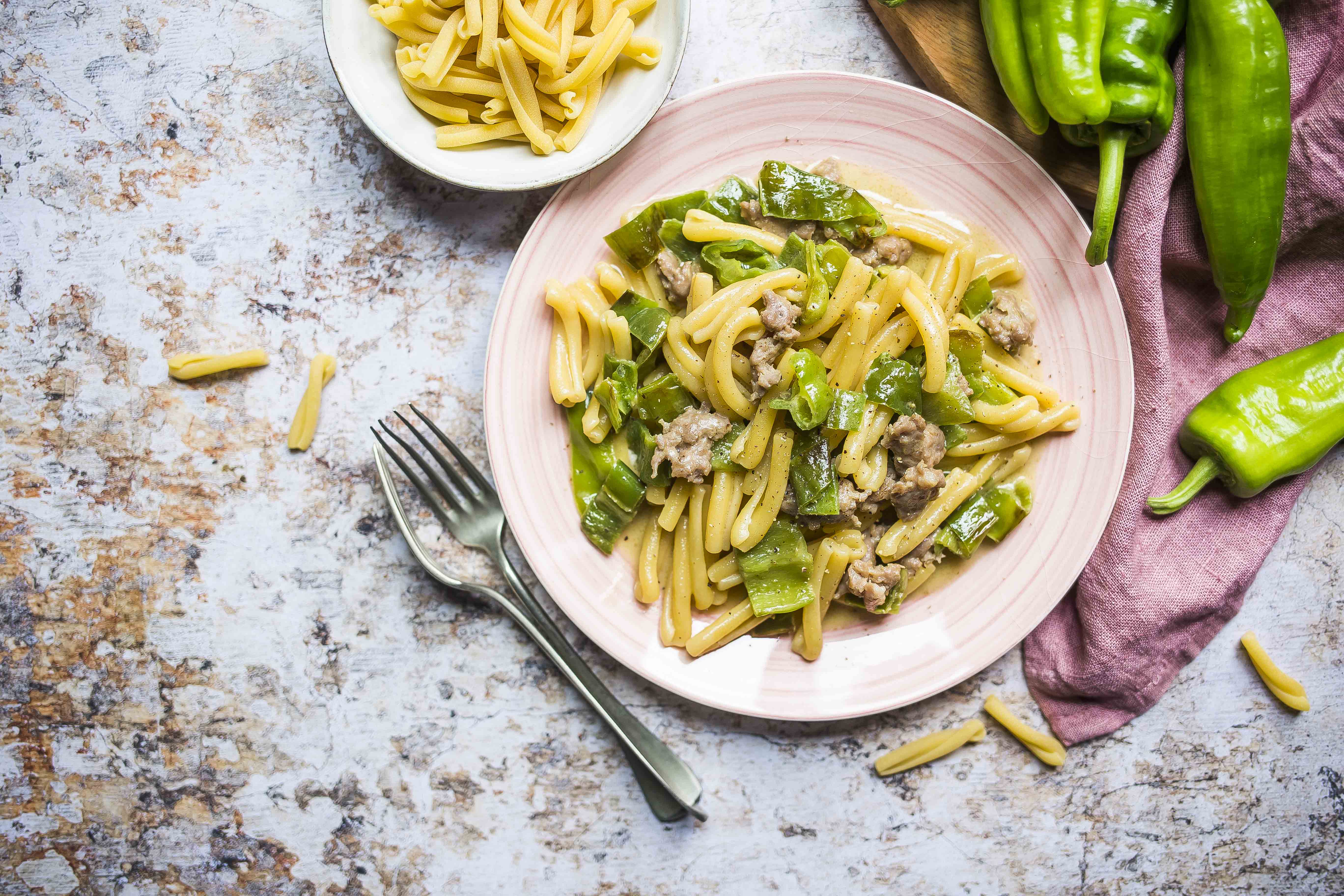 Ricetta Pasta con peperoni verdi - Agrodolce