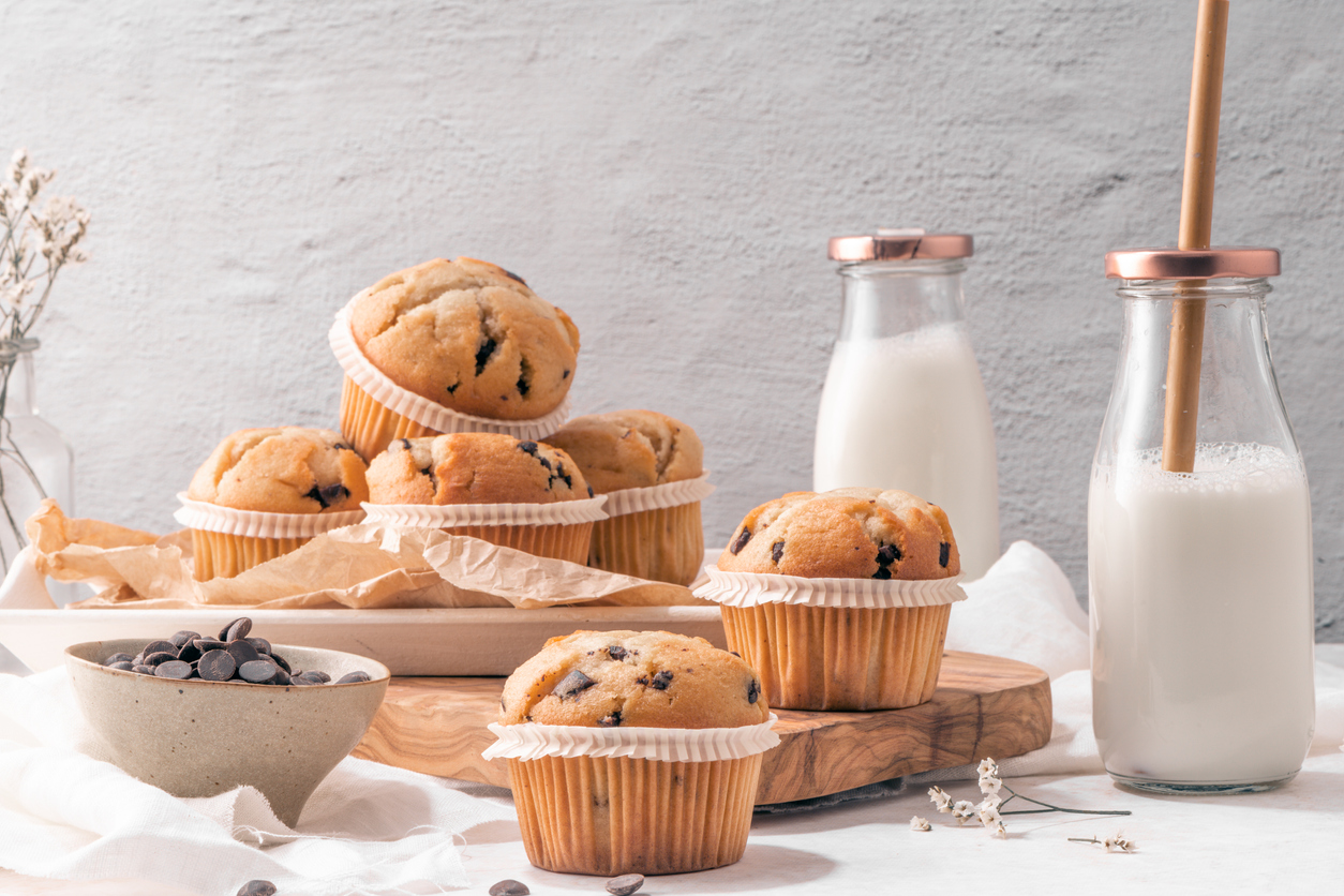 Muffin con gocce di cioccolato