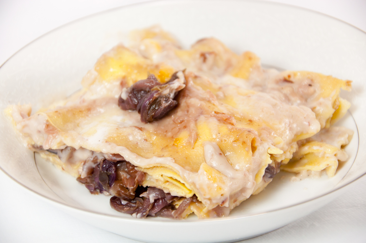 Lasagne al radicchio rosso e besciamella