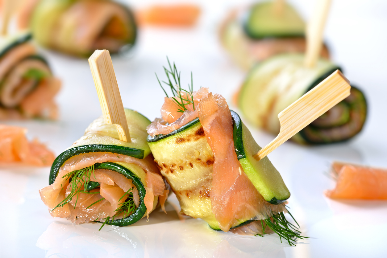 Involtini di zucchine e salmone