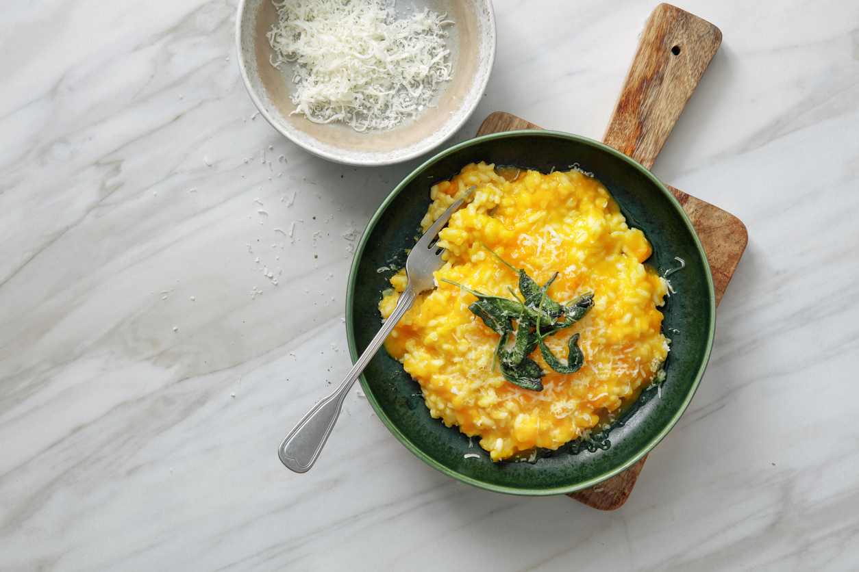 Risotto alla zucca con amaretti sbriciolati